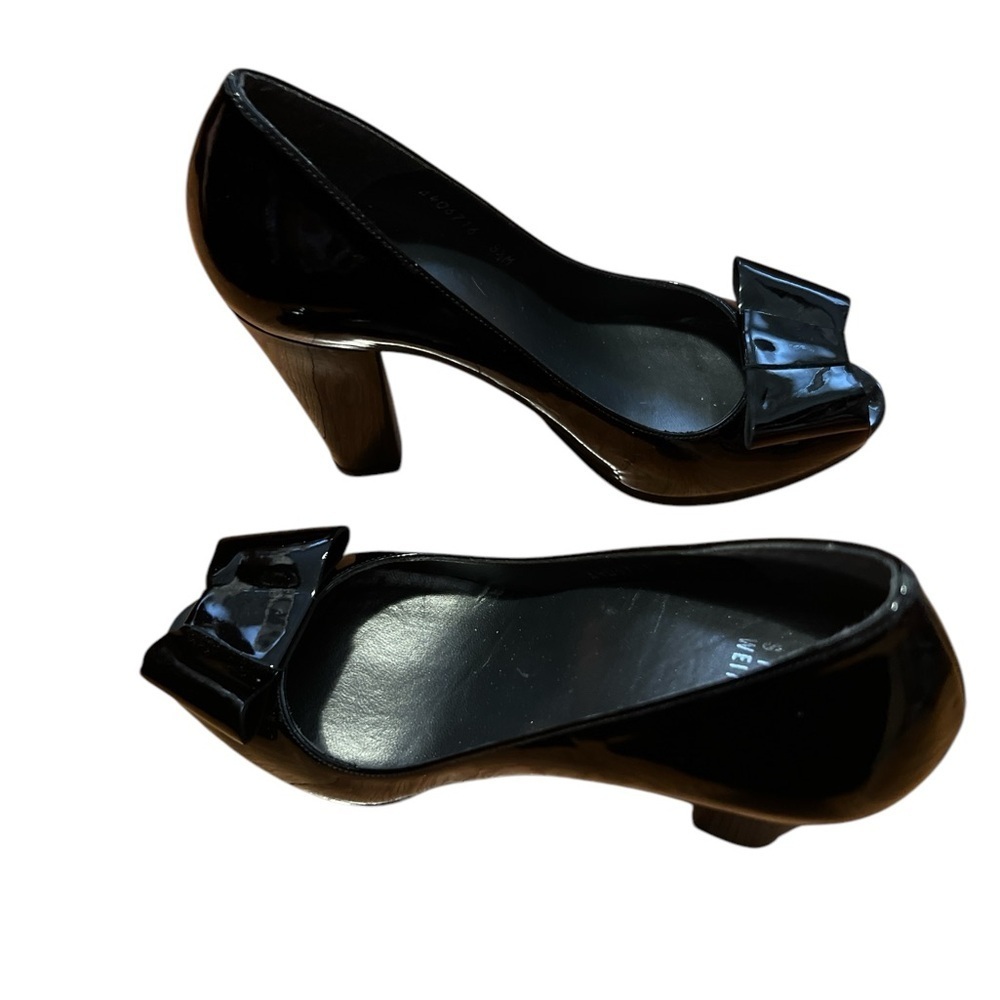 Stuart Weitzman Boright patent leather black pumps sz 8.5